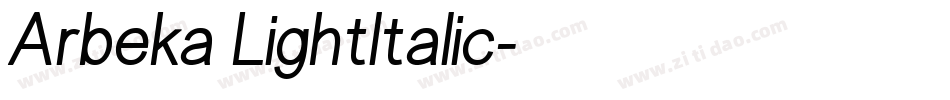 Arbeka LightItalic字体转换